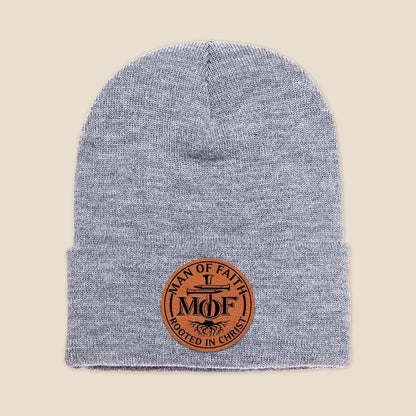 The ideal men's xmas gift, this Personalized Man of Faith Beanie is a custom beanie with a unique faith patch.