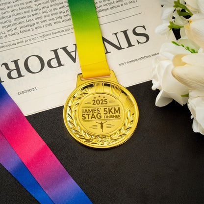 Personalized Marathon Running Medal designed as elegant marathon medals and unique finisher medal for runners  