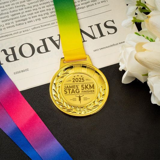 Personalized Marathon Running Medal designed as elegant marathon medals and unique finisher medal for runners  