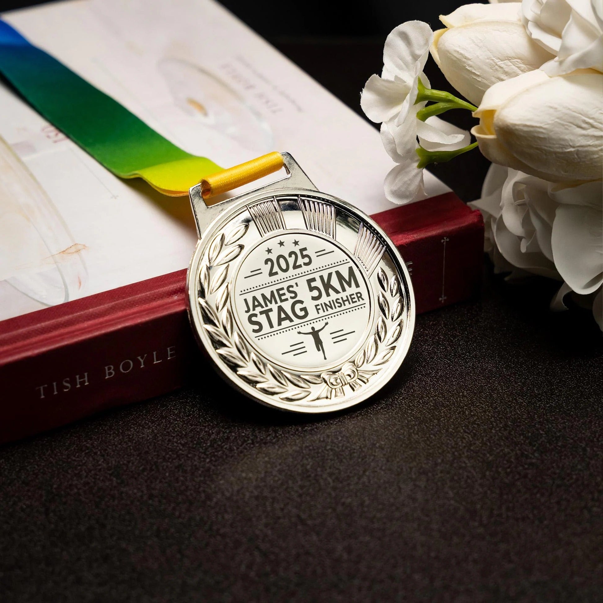 Elegant crystal Personalized Marathon Running Medal crafted as memorable finisher medal and runner recognition award  
