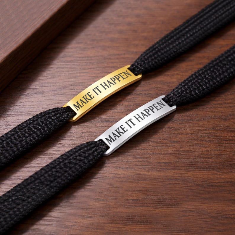 Engraved gifts for dad like these custom shoelace tags, a great marathon gift for him.