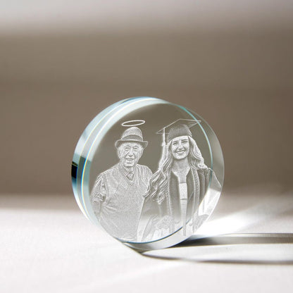 Durable etched night lights, providing a professional way to showcase cherished memorial photos.