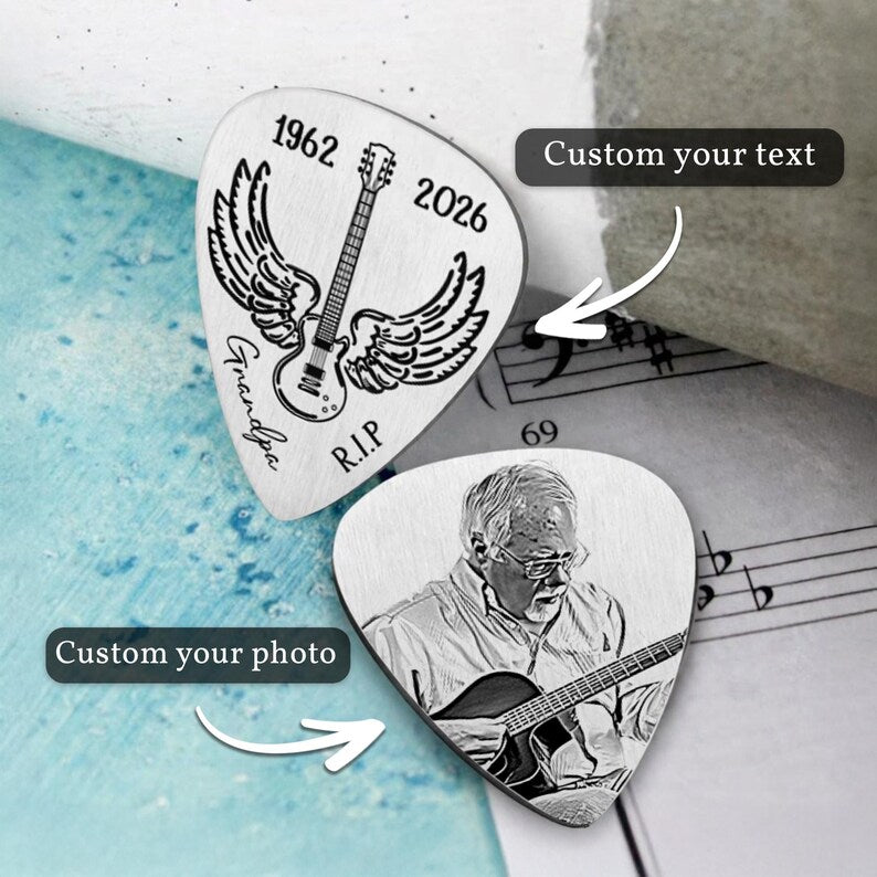 The perfect remembrance gift for guitar-playing dads, offering a deeply sentimental touch.