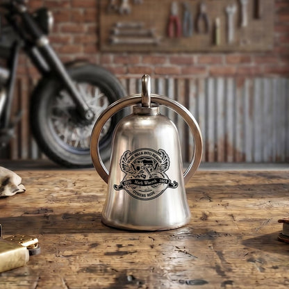 Dad motorcycle bell and personalized harley davidson gifts, serving as a meaningful dad gremlin bell for biker dads.