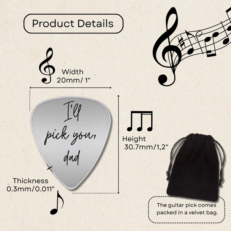 High-quality engraved guitar picks, ideal for those seeking a premium handwriting engraving.