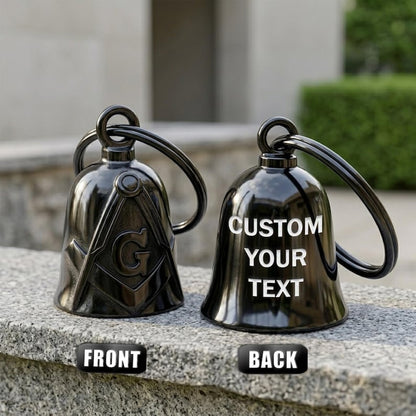Personalized message masonic guardian bell, a unique custom guardian bell and engraved gift for dad.