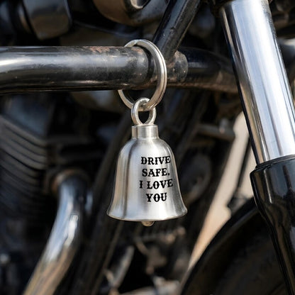 Custom engraved gremlin bells and personalized harley davidson gifts, serving as a meaningful ride safe daddy token.