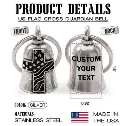 Dad guardian bell engraved with a custom message and "Ride Safe Daddy", the perfect gift for a motorcycle dad.