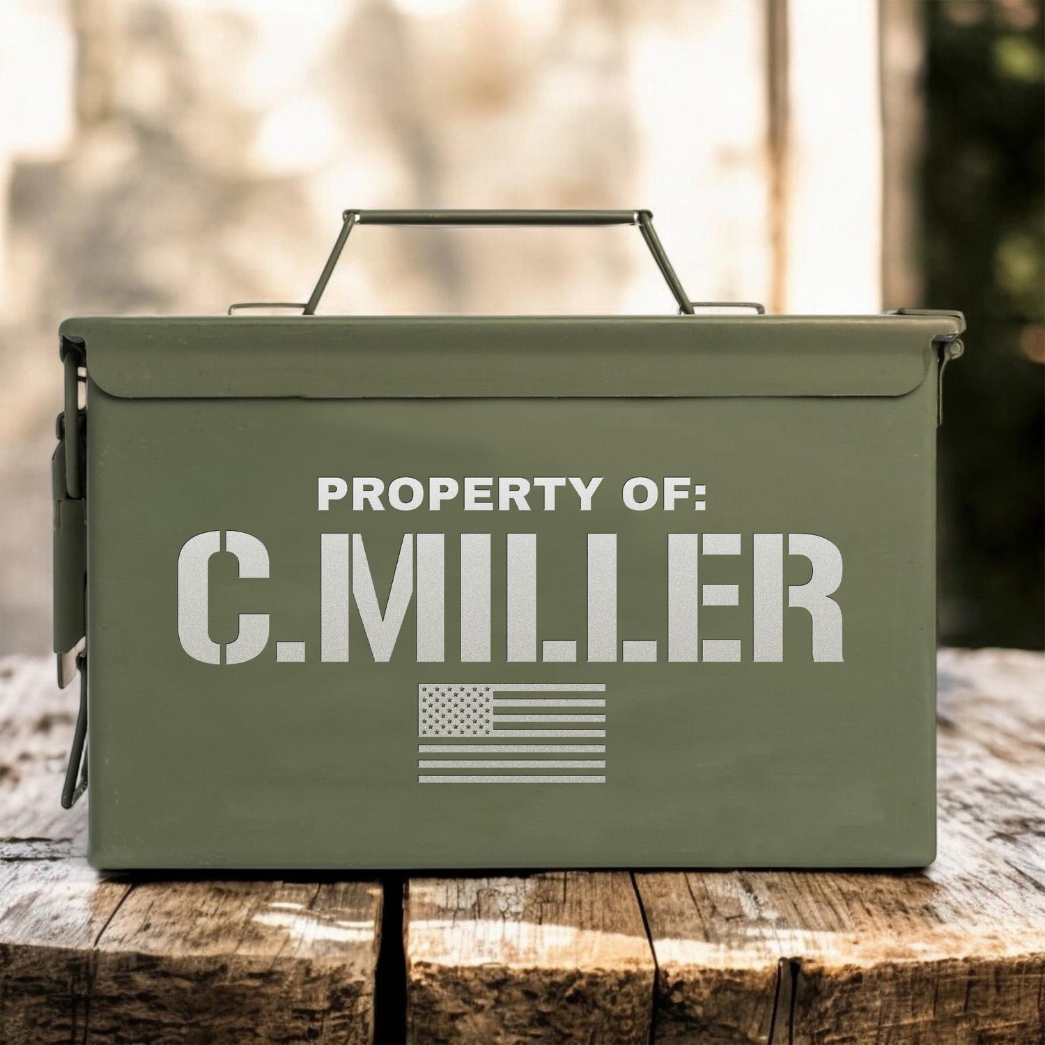 personalized military ammo box