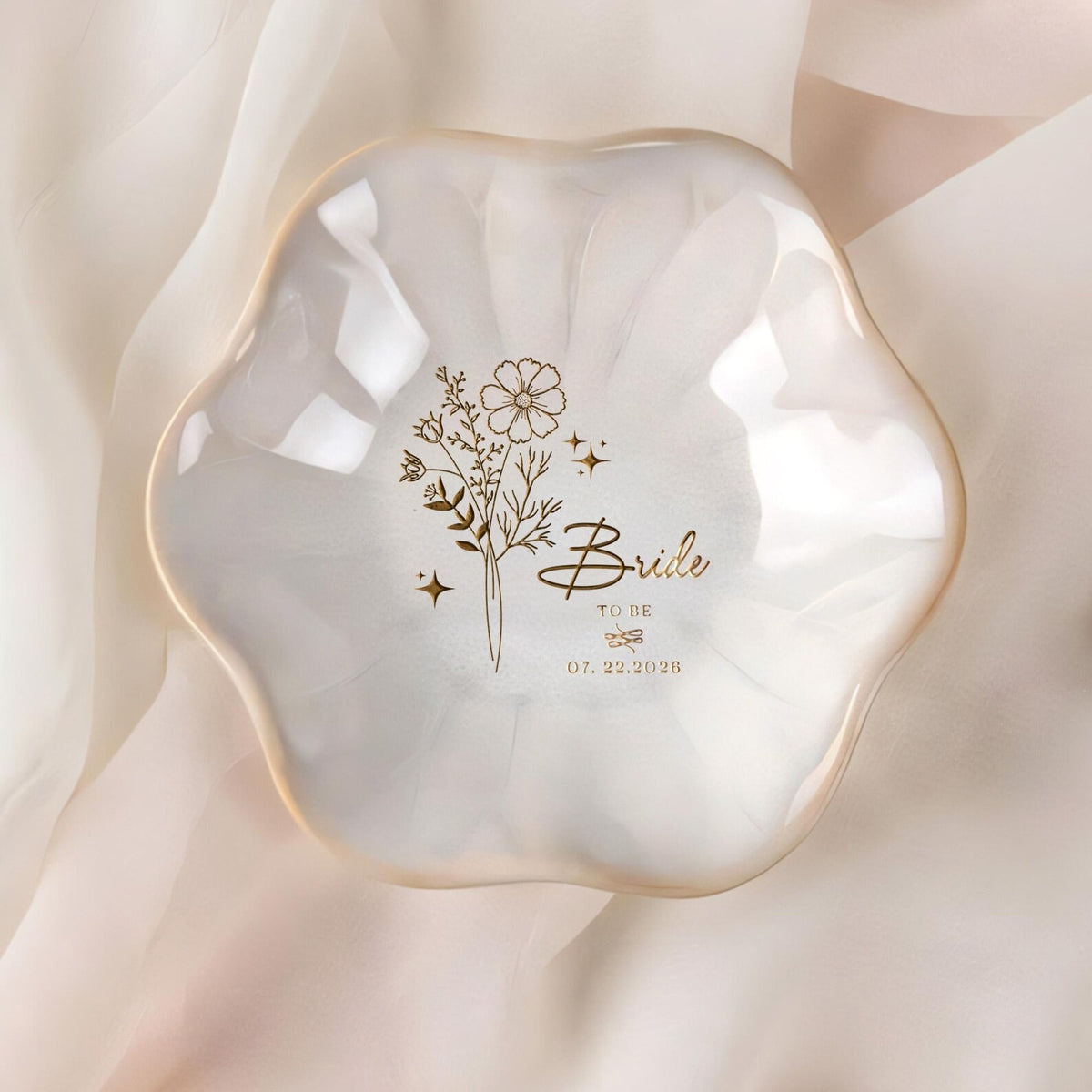 Engraved Mother of Bride Jewelry Dish, Personalized Mom Wedding Trinket Dish, MOB MOG Mother's Day Gift from Daughter, Birthday Gift for Her