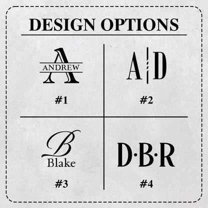 Stainless steel money clip engraved with initials, making it one of the best unique groomsmen gifts or custom groomsmen gifts.