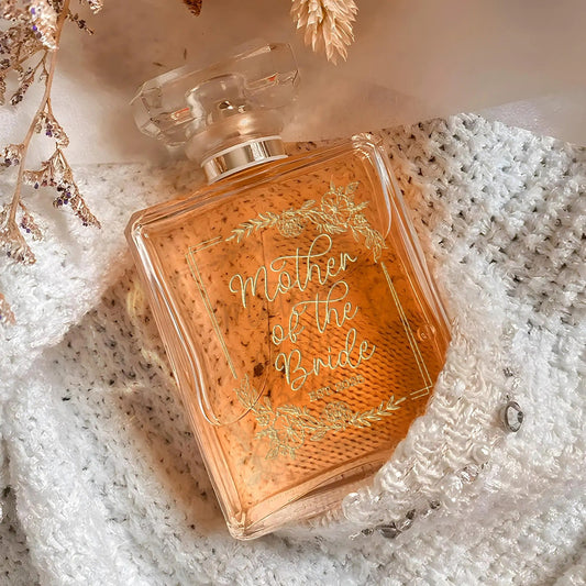 Maid of honor gift to bride including a custom Mother of Bride perfume keepsake