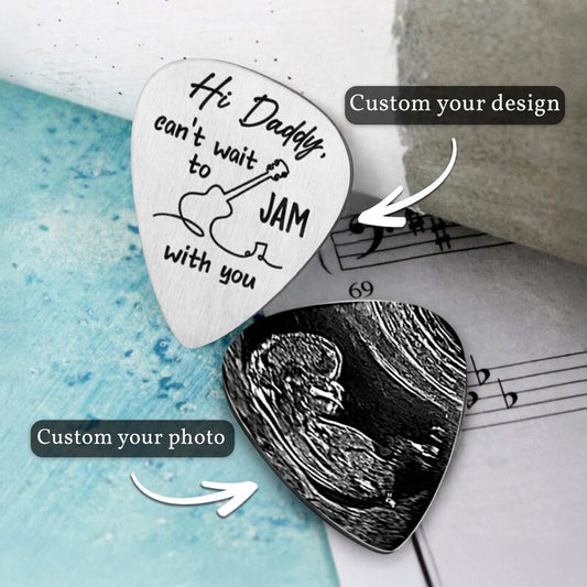 Personalized New Dad Guitar Pick, a high-quality and custom plectrum for expecting fathers.