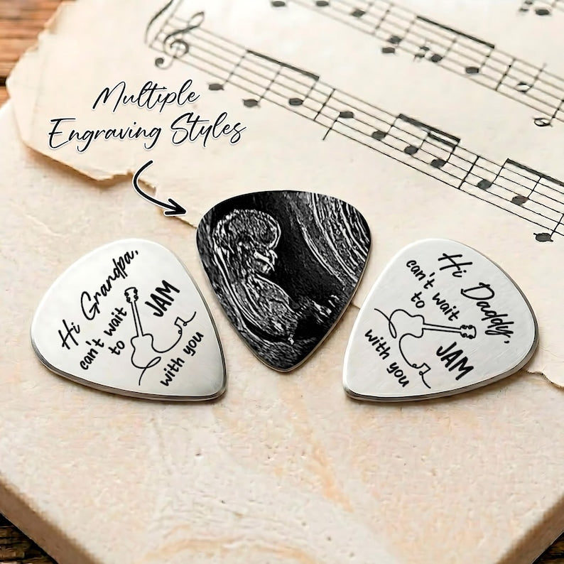 The perfect first-time dad gift, offering a sentimental and functional touch for his music.