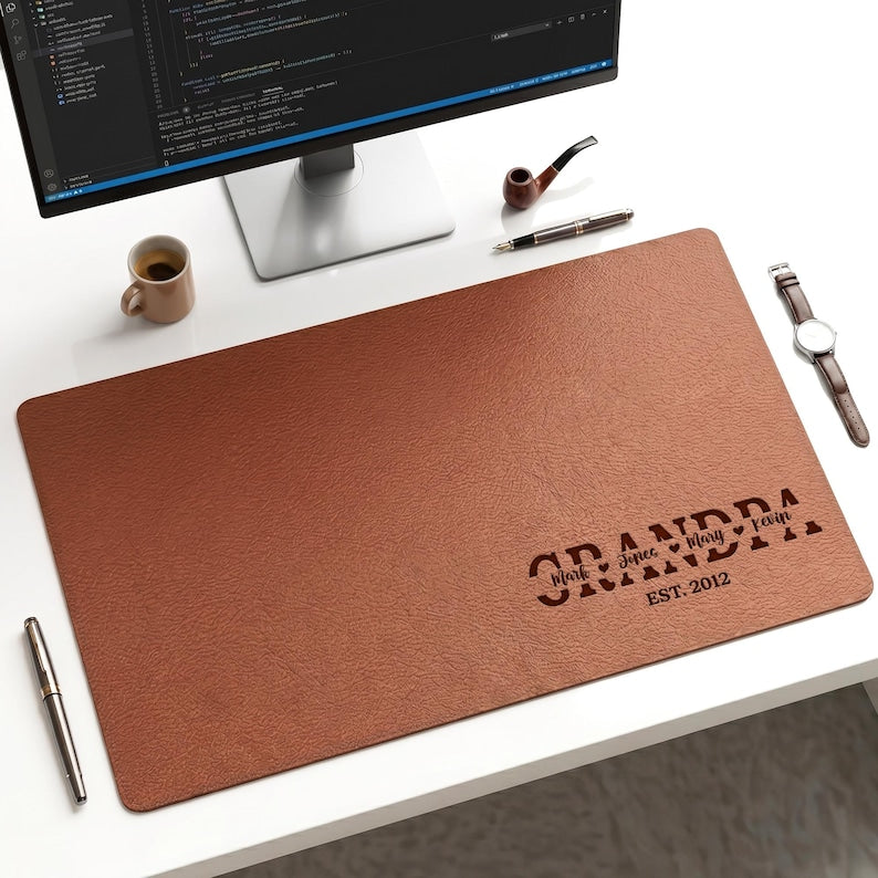 Desk gifts for dad like this premium leather desk accessory, perfect for an office desk for Father's Day 2026.
