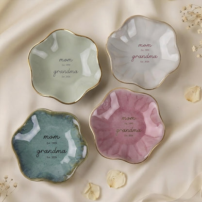 Personalized New Grandma Ring Dish, a sentimental and high-quality keepsake for Mother's Day 2026.