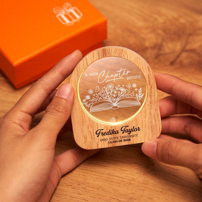 Durable etched night lights, providing a professional way to showcase new life milestones.