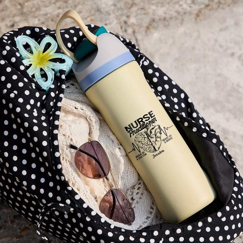 Personalized Nurse Practitioner 24oz Water Bottle for Class of 2026, a high-quality and unique gift.