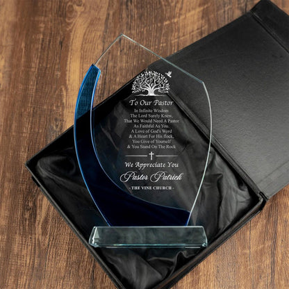This church staff recognition plaque, a Personalized Pastor Appreciation Award, is an ideal pastor's appreciation gift.