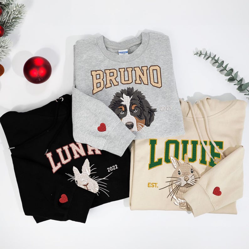 Personalized Pet Embroidered Sweatshirt