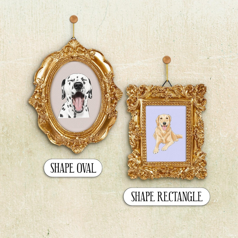 The ideal gift for pet owners, this Personalized Pet Watercolor Frame Ornament is a custom photo ornament for the holidays.