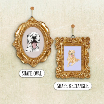 The ideal gift for pet owners, this Personalized Pet Watercolor Frame Ornament is a custom photo ornament for the holidays.