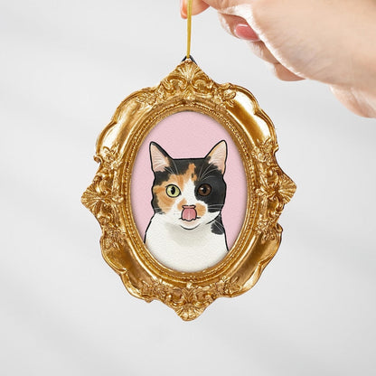 A heartfelt personalized pet ornament, the Personalized Pet Watercolor Frame Ornament is a perfect gift for pet owners featuring a photo in ornament.