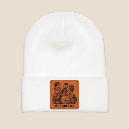 The ideal Christmas gift for Dad, this Personalized Photo Beanie is a custom beanie with a unique photo patch.