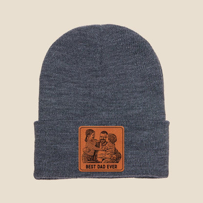 This custom patch beanie, the Personalized Photo Beanie for Dad, is a cherished personalized gift for Dad.