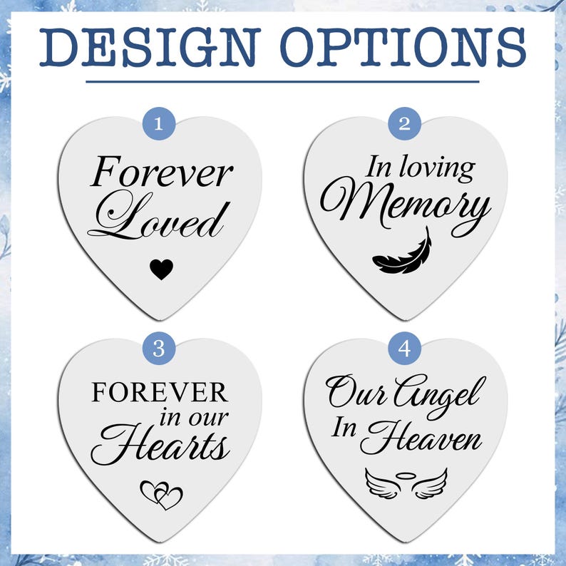 Engraved Christmas ornaments with photos, offering comfort as remembrance gifts for loss of father.
