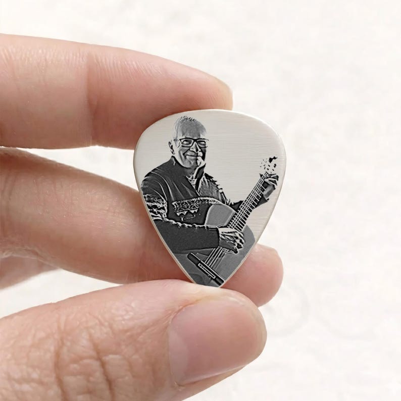 Durable custom guitar plectrum, providing a beautiful way to carry unique memorial gifts.