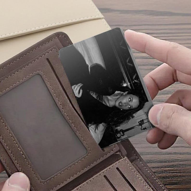 The perfect Valentine's gift for him, this Personalized Metal Wallet Card is a durable and intimate engraved wallet insert.