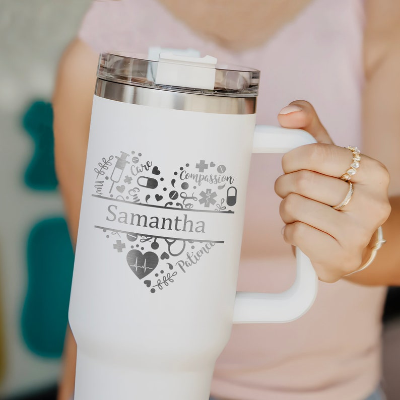 High-quality laser engraved tumbler for PA students, ideal for those seeking personalized graduation gifts.