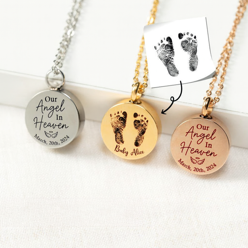 Personalized Pregnancy Loss Urn Necklace, a unique personalized urn necklace and heartfelt sympathy gift.