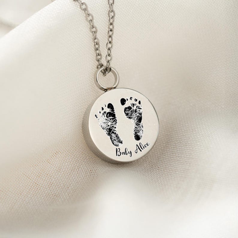 A custom personalized urn necklace, the Personalized Pregnancy Loss Urn Necklace is a unique personalized memorial necklace.