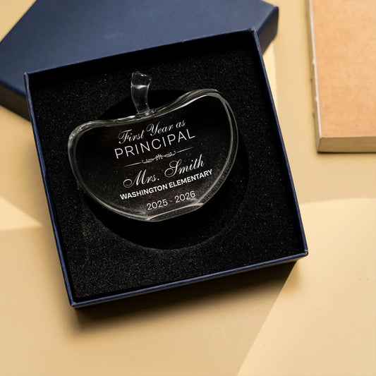 Personalized Principal Crystal Paperweight as thoughtful gifts for new principals  