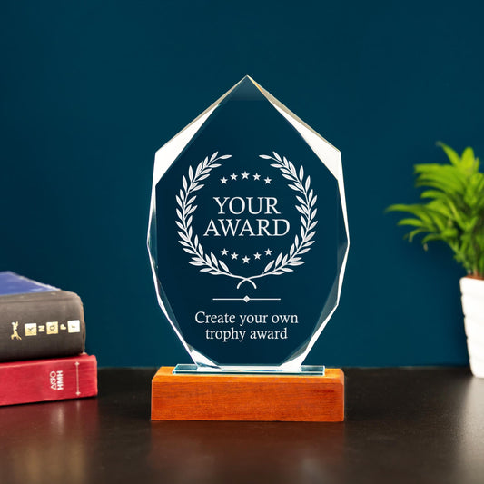 Personalized Recognition Crystal Award as elegant bulk gifts for employees  