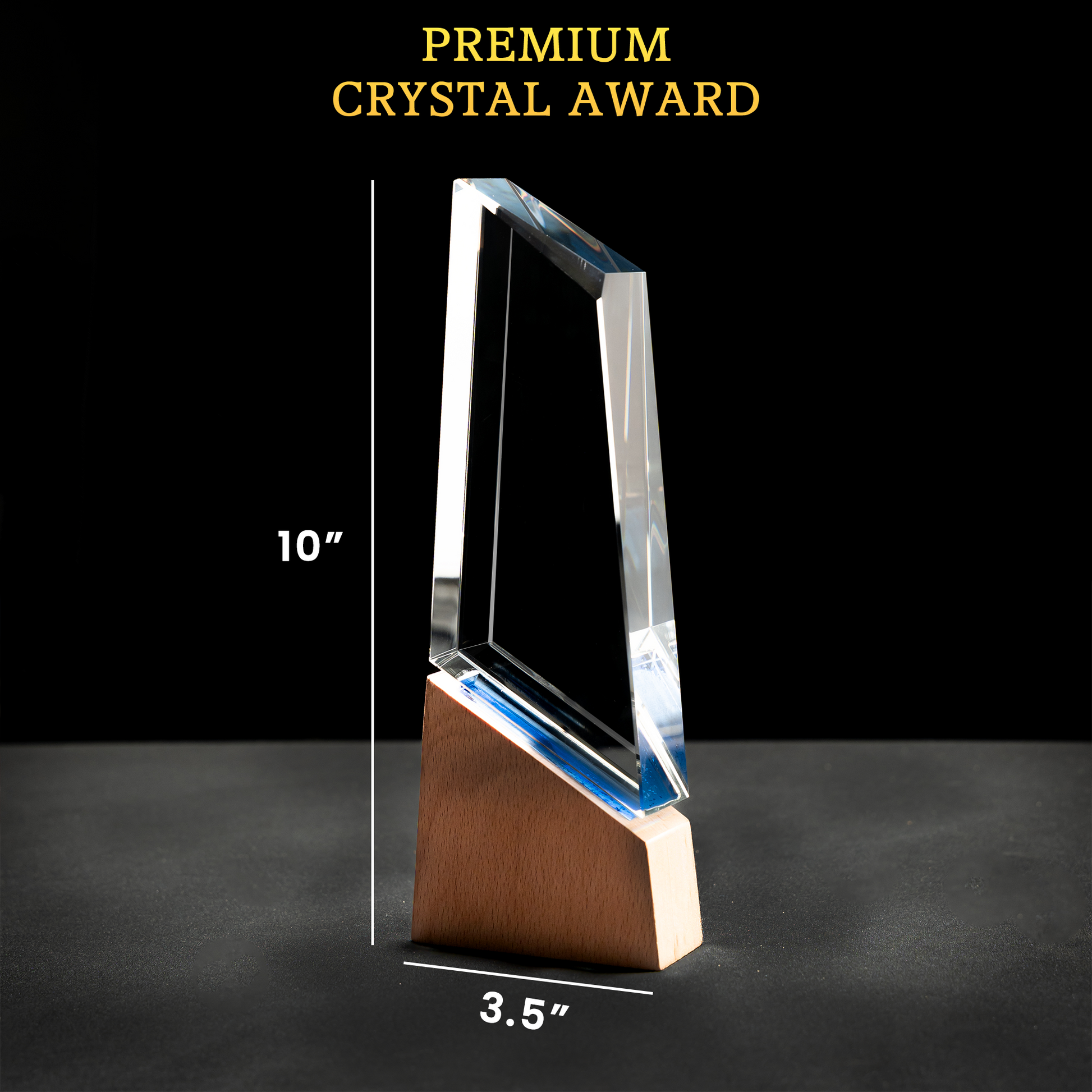 Corporate thank you gifts highlighting a Personalized Recognition Crystal Award for Staff to celebrate success