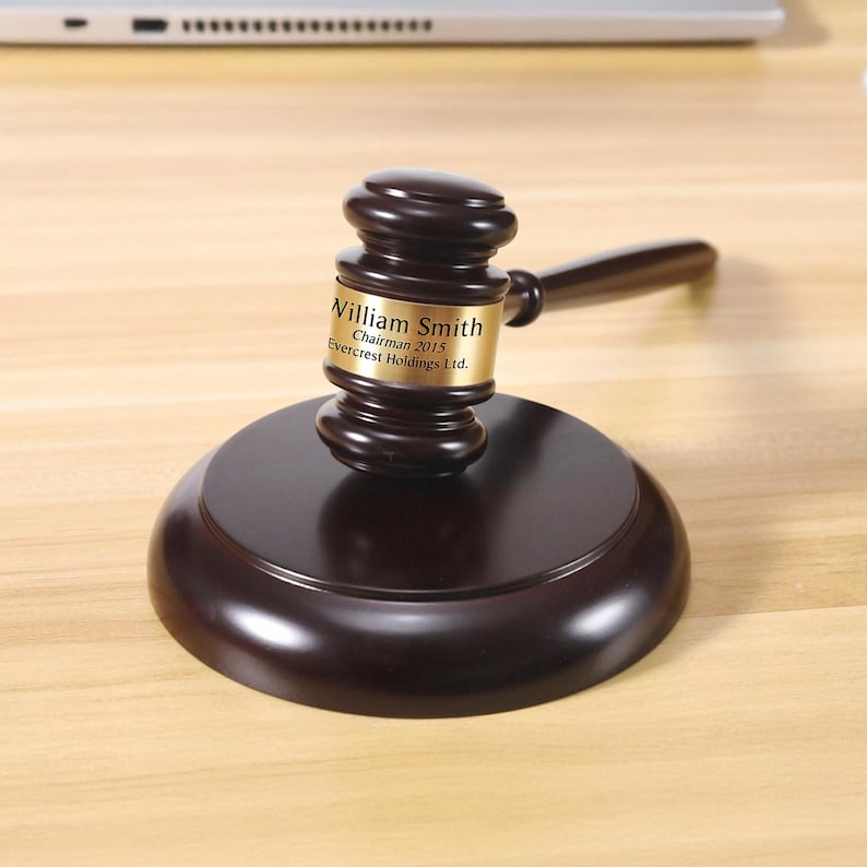 Personalized Retirement Wooden Gavel Set