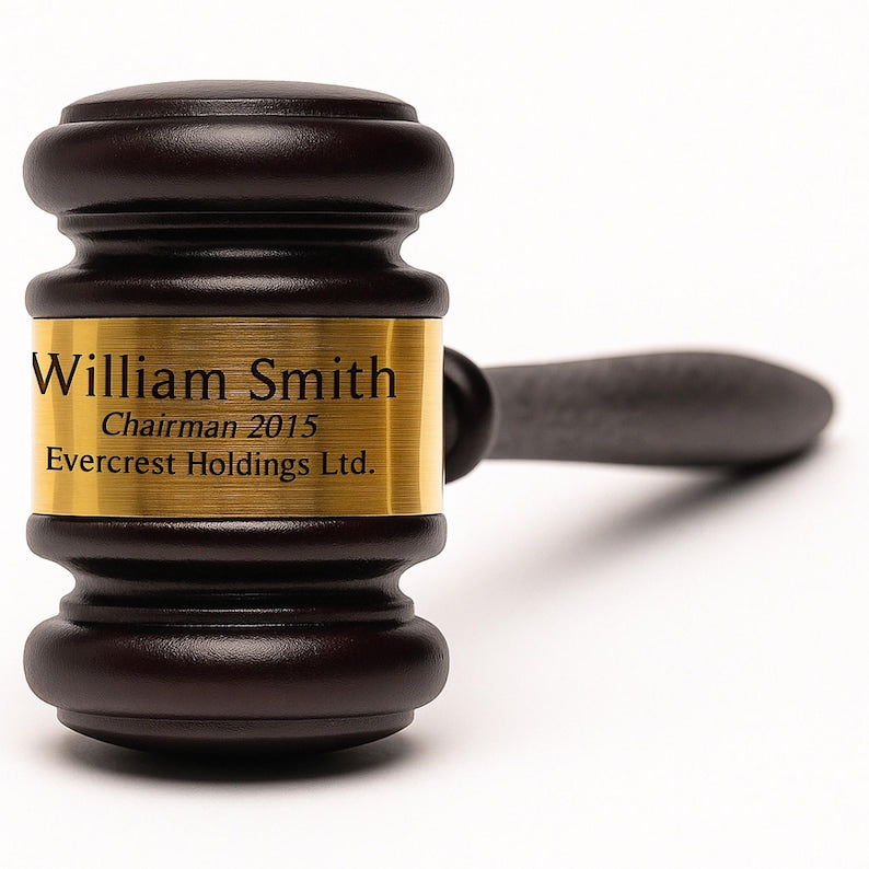 Personalized Retirement Wooden Gavel Set