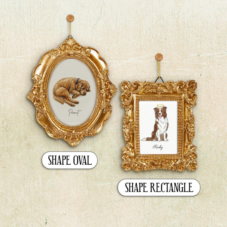 A beautiful dog mom gift, the Personalized Watercolor Dog Photo Frame Ornament is a unique watercolor Christmas ornament.