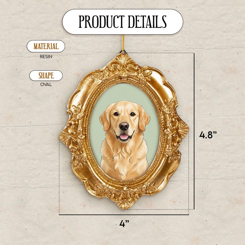 This custom photo frame ornament, a Personalized Watercolor Dog Photo Frame Ornament, makes a great personalized pet ornament for the holidays.