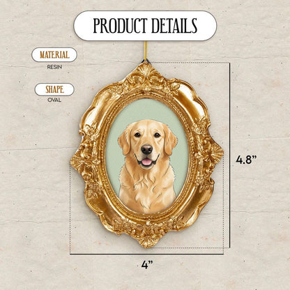 This custom photo frame ornament, a Personalized Watercolor Dog Photo Frame Ornament, makes a great personalized pet ornament for the holidays.