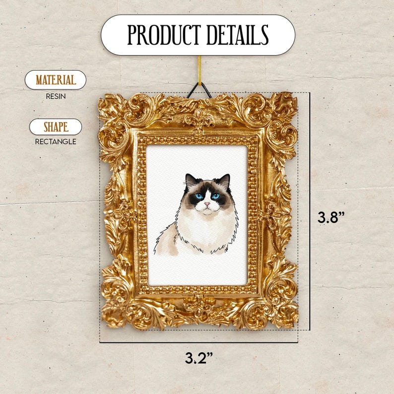 An elegant personalized pet ornament, the Personalized Watercolor Dog Photo Frame Ornament is a thoughtful gift for dog owners.