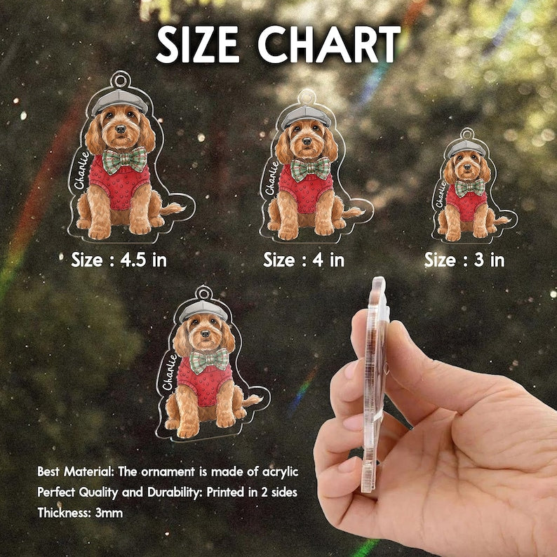 Hand Painted Pet Portraits Custom Hand Painted Christmas Ornaments Gifts for Pet Owners