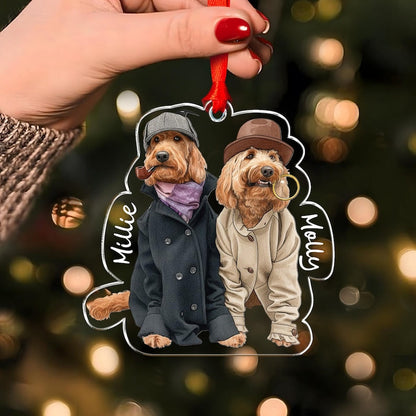 Custom Pet Portrait Christmas Ornament Custom Dog Ornaments Dog Memorial Gift