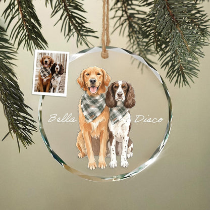 Custom Dog Ornaments Watercolor Ornament Christmas Gifts for Dog Owners