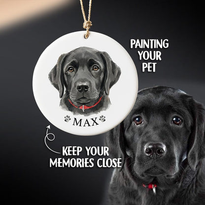 Personalized Dog Painting from Photo Custom Photo Ornament Gifts for Pet Owners