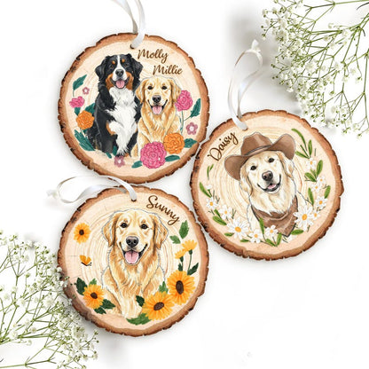 Hand Painted Pet Portraits Custom Hand Painted Christmas Ornaments Pet Lover Gift