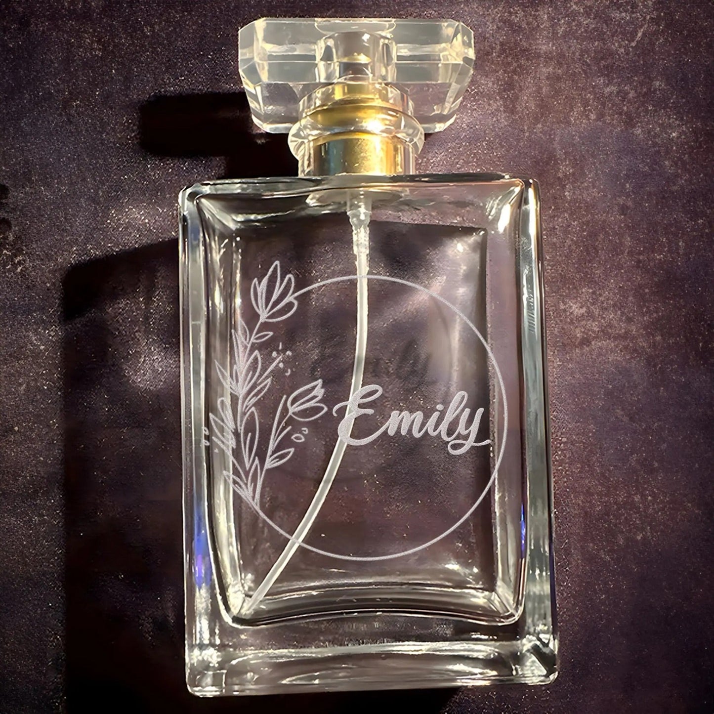 Charming Personalized Wedding Flower Wreath Glass Perfume Bottle designed as wedding gift for mom and special bridal party gift  